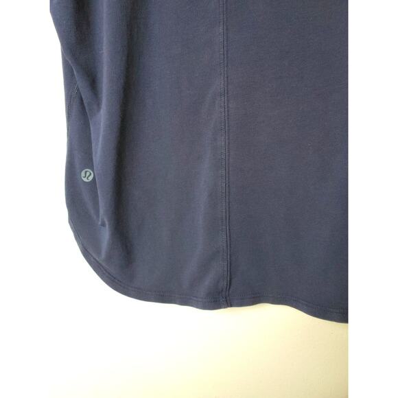 Lululemon 6 Love Scoop Neck Top Long Sleeve Blue Pima Cotton Dolman Womens - Picture 3 of 11